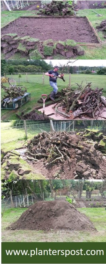 Hugelkultur was developed by the early Germanic tribes to compensate for a lack of growing space. Now it has been adopted by the Western world as an effective means of growing vegetables in a tiny space using rotting wood as a cheap compost! #hugelkultur #hugel-bed #composting #small-space-gardening #raised-bed-gardens #mound-gardening Mounded Garden Beds, Mound Gardening Beds, Mound Gardening, Garden Mounds, Mound Garden, Hugelkultur Garden Design, Huglekulture Raised Beds, Hugelkultur Garden, Hillside Permaculture