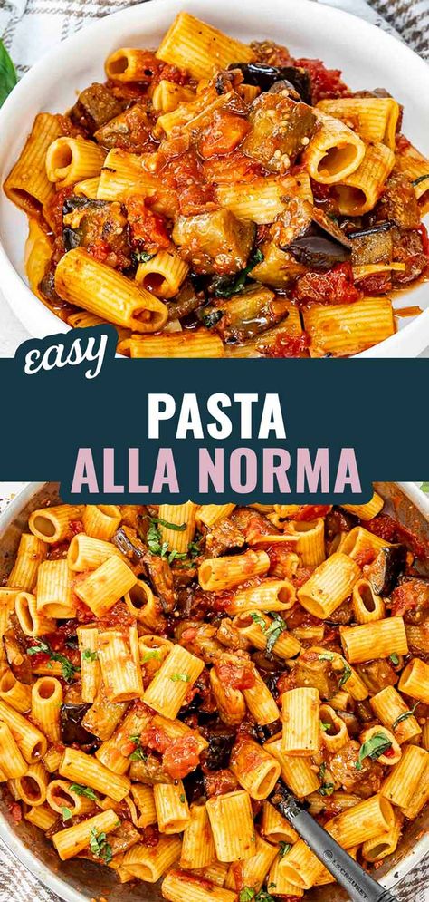 Bring the taste of Sicily to your table with this delicious Pasta alla Norma! 🍆🍝 #PastaAllaNorma #ItalianRecipes #SicilianCuisine #EggplantRecipes Pasta Norma, Italian Pasta Recipes Authentic, Authentic Pasta, Italian Cookbook, Comfort Soup Recipes, Pasta Alla Norma, Jo Cooks, Italian Pasta Recipes, Sicilian Recipes