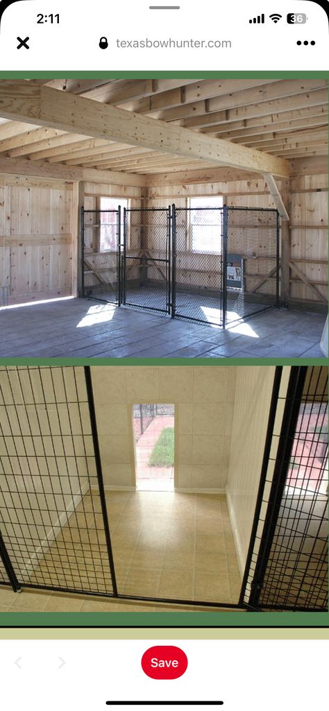 Garage Space For Dogs, Dog Run In Garage, Dog Room Divider, Garage Dog Door, Garage For Dogs, Garage Converted To Dog Room, In Home Dog Boarding, Dog Area In Garage, Outdoor Dog Spaces