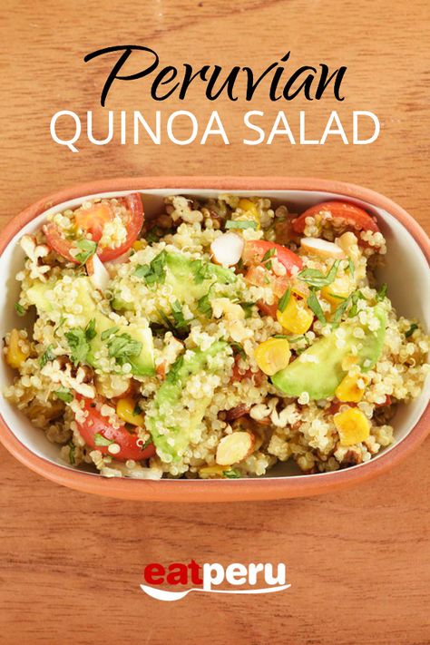 Peruvian Salad Recipes, Peruvian Quinoa Recipes, Easy Peruvian Recipes, Peruvian Cucumber Salad, Peruvian Quinoa Salad, Peruvian Salad, Peruvian Potato Salad, Sides With Peruvian Chicken, Peruvian Chicken Side Dishes