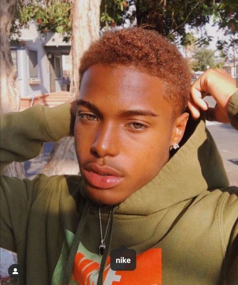 Dyed Hair Men, Brown Hair Men, Teenage Guys, Black Men Haircuts, Dark Skin Boys, Men Hair Color, Black Men Hairstyles, Cute Black Guys, Black Boys