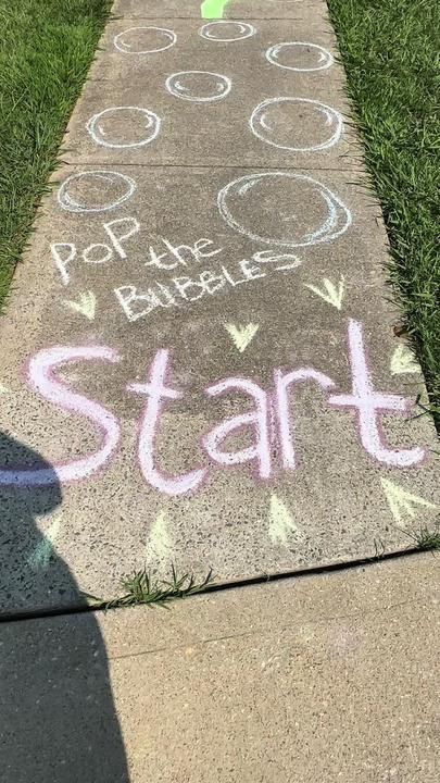 Chalk Obstacle Course, Sidewalk Chalk Games, The Cool Aunt, Chalk Activities, Sidewalk Paint, Walk Idea, Activity Day Girls, Ocean Theme Party, Cool Aunt