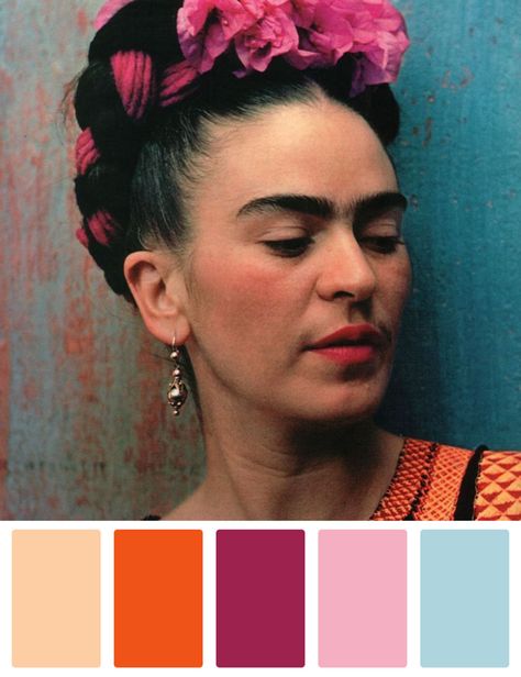 frida Frida Color Palette, Frida Kahlo Colour Palette, Frida Kahlo Color Palette, Mexican Color Palette Mexico, Mexican Colour Palette, Mexico Color Palette, Mexican Color Palette, Apartment Color Schemes, Deep Autumn Color Palette