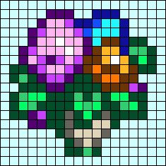 Patterns | BraceletBook Stardew Pixel Art, Stardew Alpha Pattern, Stardew Valley Alpha Pattern, Stardew Valley Pixel Art Grid, Stardew Valley Perler Bead Patterns, Cross Stitch Patterns Stardew Valley, Stardew Valley Pixel Art, Bug Pixel Art Grid, Stardew Valley Junimo Pixel Art