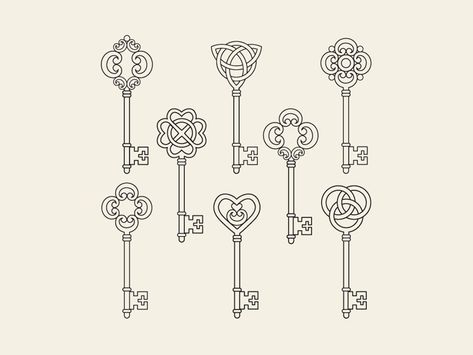 Skeleton Key Tattoo, Key Tattoo Designs, Key Tattoos, Key Tattoo, Golden Key, Skeleton Keys, Skeleton Key, Guided Drawing, Key Design