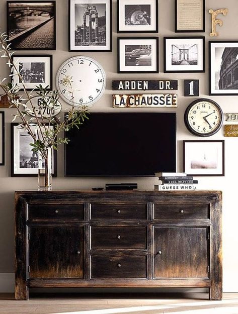 how to decorate around a tv, How To Decorate Around A TV How To Decorate Around A Tv, Industrial Farmhouse Decor, Tv Fal, Tv Stand Designs, Tv Wall Decor, Design Industrial, Industrial House, Living Room Tv, A Tv