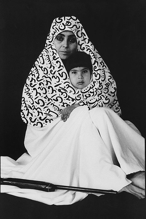 Neshat art Shirin Neshat, Iranian Art, Arabic Art, Man Ray, Foto Art, Feminist Art, Magazine Art, Mothers Love, Mother And Child