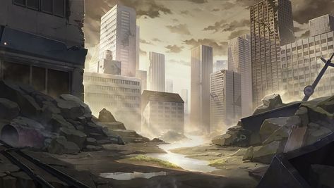 Zombie Background, Gacha Backgrounds Outside, Abandoned City, Episode Interactive Backgrounds, Episode Backgrounds, Bg Design, Fantasy Background, Scenery Background, City Background