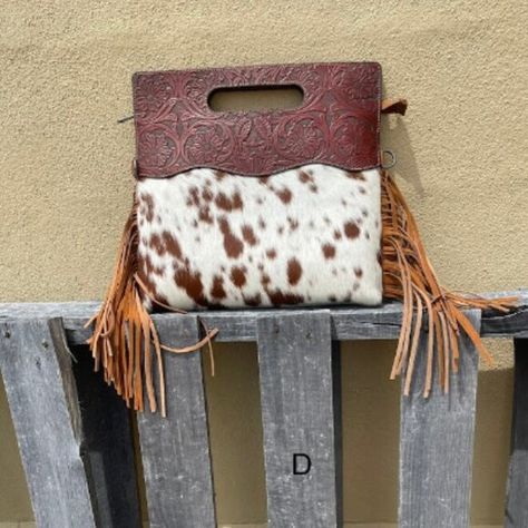 Brown Cowhide & Tooled Leather Purse Tooled Leather Purse, Brown Cowhide, Tooled Leather, Leather Tooling, Leather Purse, Timeless Style, Leather Purses, Card Slots, Slots