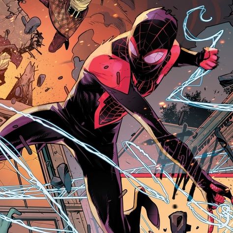 Miles Morales Comic, Miles Morales Spider Man, Spiderman Comic Art, Comic Frame, Miles Spiderman, Spiderman Art Sketch, Miles Morales Spiderman, Spiderman Artwork, Marvel Artwork