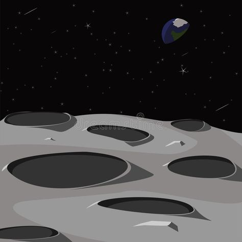 Surface of the Moon Vector Illustration. Vector illustration of the surface of t #Sponsored , #Sponsored, #Paid, #Moon, #surface, #illustration, #Surface Moon Surface Drawing, Moon Surface Illustration, Moon Surface Wallpaper, Beautiful Things To Draw, Galaxy And Planets, Moon Vector Illustration, Surface Illustration, Type Graphic Design, Moon With Stars