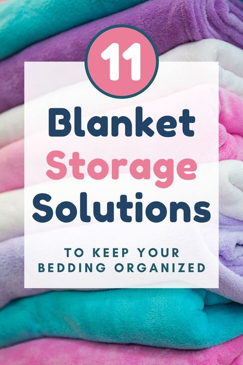 Need blanket storage solutions to keep you bedding and home organized? Check out this article that lists 11 clever storage solutions to store blankets in your home even if you don't have any storage space. #organization #homeorganization #storingblankets #blanketstorage Cheap Organization, Space Organization, Storing Blankets, Under Sink Organization, Dollar Store Organizing, Small Space Organization, Small Space Storage, Living Room Organization, Blanket Diy