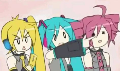 Vocaloid Gif, Triple Baka, Vocaloid Funny, Vocaloid Characters, Banner Gif, Old Anime, Pics Art, Cute Gif, Hatsune Miku