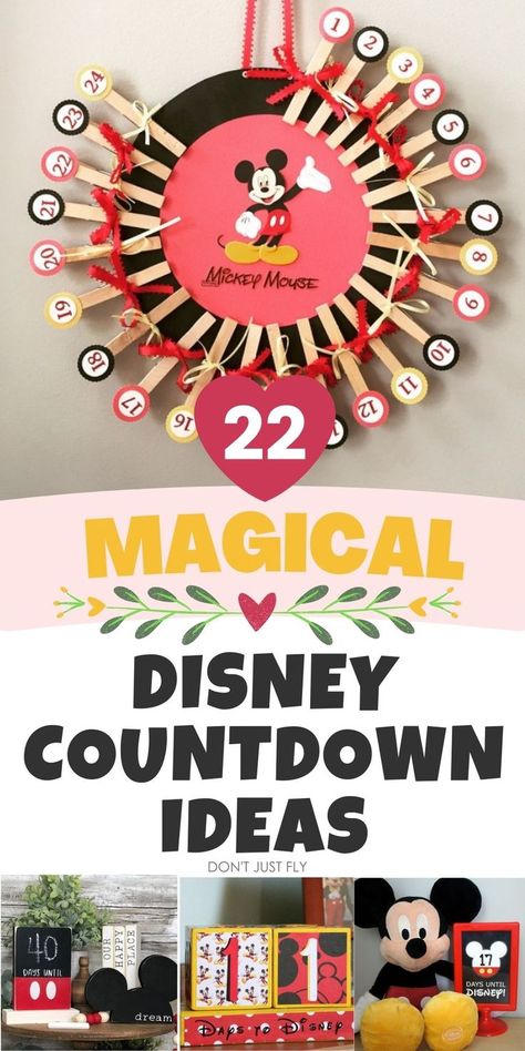 Disney Countdown Calendar Printable, Disney Countdown Ideas, Disney Christmas Decorations Diy, Disney Countdown Calendar, Disneyland Countdown, Disney World Countdown, Disney Vacation Countdown, Trip Countdown, Countdown For Kids