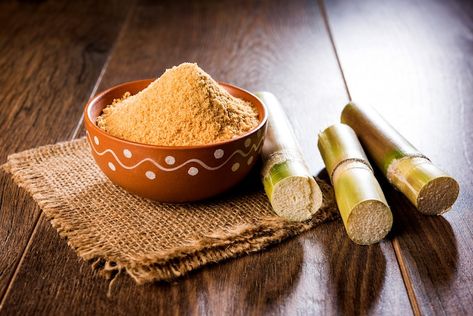 Premium Photo | Organic gur or jaggery powder is unrefined sugar obtained from concentrated sugarcane juice. served in a bowl. selective focus Agarbatti Photography, Jaggery Powder Creative Ads, Jaggery Powder Photography, Jaggery Powder, Ghee Rice Photography, Masala Powder Photography, Charcoal Face Wash, Cow Ghee, Sugarcane Juice