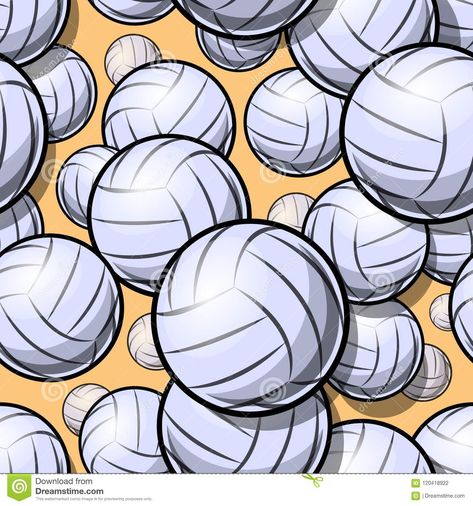 Seamless Pattern With Volleyball Ball Graphic. Stock Vector - Illustration of fabric, beach: 120418922 Volleyball Wallpaper, Volleyball Ball, Volleyball Designs, Wrapping Paper Design, Seamless Pattern Vector, Graphic Illustration, Seamless Pattern, Volleyball, Wrapping Paper