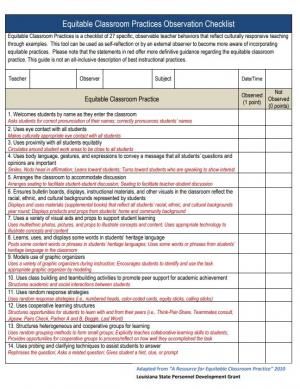 Equitable Classroom Practice Observation Checklist Equitable Classroom, Kutch Work Designs, Kutch Work, Learning Style, English Teacher, Hair Ideas, Physics, Preschool, Education