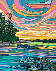 Kimberly Thompson, Fine Art Acrylic, Posca Art, Landscape Paintings Acrylic, Art Painting Gallery, Fauvism, Canadian Art, Art Acrylic, Abstract Landscape