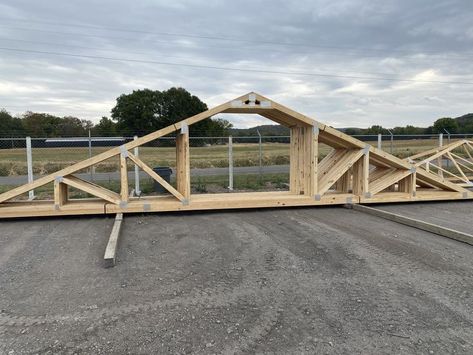 Truss Design, Diy Truss, Scissor Truss Gable End, Truss Bridge Design, Truss Structure Architecture Building, Scissor Truss, Attic Truss, Post Frame Building, The Burrow