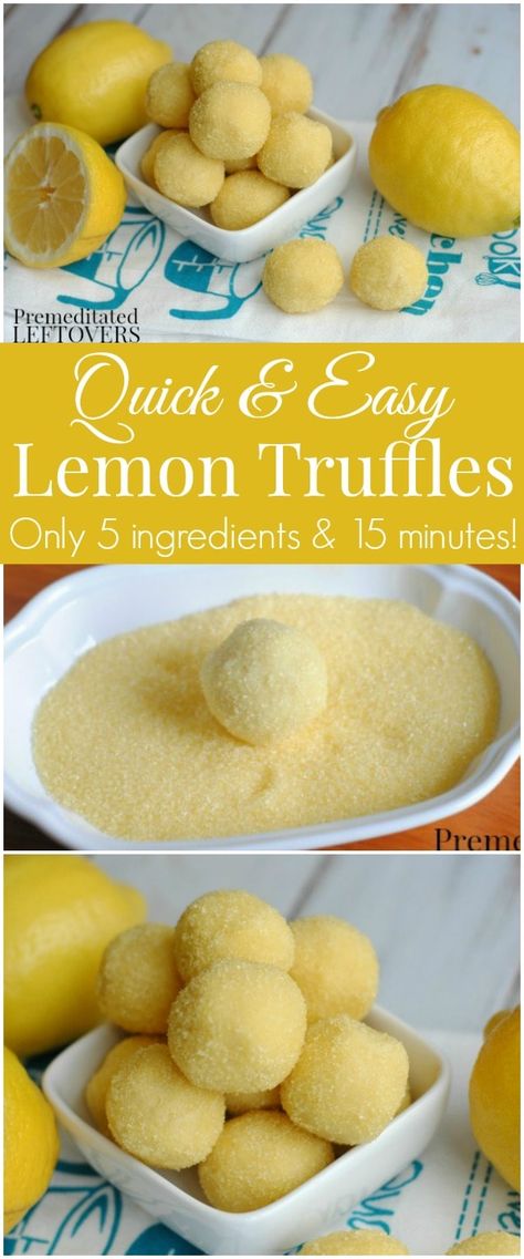 Lemon Truffle Recipe, Lemon Truffle, Být Fit, Glutenfri Baking, Lemon Truffles, Dessert To Make, Lemon Cake Mixes, Simple Dessert, Truffle Recipe