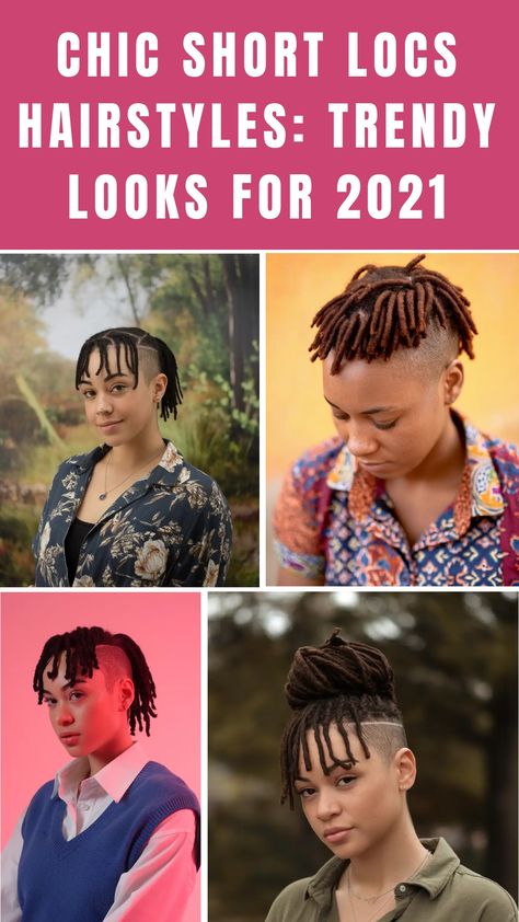 Looking for some chic and trendy short locs hairstyles to spice up your look? Check out this curated collection of unique and stylish hairdos that will make you stand out from the crowd. From intricate braided styles to bold colorful looks, there's a short locs hairstyle here for every vibe and occasion. Whether you're rocking natural locs or faux ones, these hairstyles are sure to inspire your next salon visit.