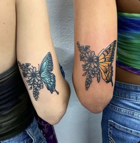 Matching Sister Tattoos Witchy, Matching Tattoos Ideas For Best Friends, Bff Tats, Cute Best Friend Tattoos, Matching Bff Tattoos, Matching Friend Tattoos, 16 Tattoo, Tattoo Placements, Matching Best Friend Tattoos