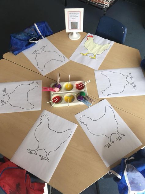 Chicken and Duck Continuous Provision Chicken Eyfs Activities, Farmer Duck Eyfs, Chicken Licken Activities, Farm Art Activities, Preschool Farm Art, Farm Activities Preschool, Farm Week, Preschool Farm, Farm Animals Activities