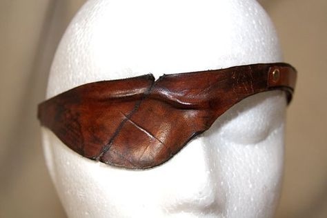 Leather Eye Patch, Eye Patch Aesthetic, Leather Arm Armor, Steampunk Eyepatch, Elf Oc, Movie Production, Steampunk Leather, Steampunk Women, Leather Mask