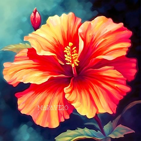 Tropical Wall Decor, Painting Canvases, Phone Wallpaper Design, Quilling Designs, Flower Prints Art, Flower Art Painting, Art Collage Wall, Hibiscus Flowers, Happy Colors