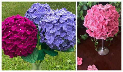 Crochet Flowers Hydrangea, Crochet Hyacinth Pattern Free, Hydrangea Crochet Pattern, Crochet Hydrangea Pattern Free, Hydrangea Crochet, Crochet Hydrangea, Plants Crochet, Roses Au Crochet, Hydrangea Pattern