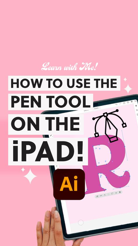 Adobe Illustrator Branding, Illustrator For Ipad, Graphic Design On Ipad, Illustrator Ipad Tutorials, How To Use Adobe Illustrator, Adobe Illustrator Ipad Tutorial, Ipad Graphic Design, Illustrator On Ipad, Pen Tool Illustrator