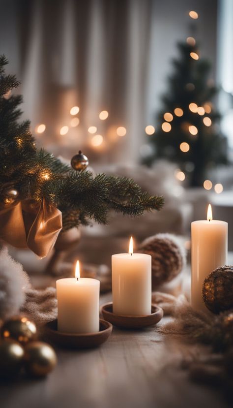 Candle Christmas Aesthetic, Cosy Christmas Aesthetic, Christmas Candles Aesthetic, Warm Christmas Aesthetic, Christmas Phone Backgrounds, Lights For Christmas, Traditional Holiday Decor, Xmas Wallpaper, Candles Photography