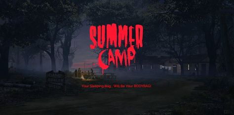 Summer Horror Aesthetic, Summer Camp Horror, 80s Slasher Aesthetic, Camping Horror, 80s Horror Aesthetic, Horror Summer, Slasher Aesthetic, Summer Slasher, Camp Horror