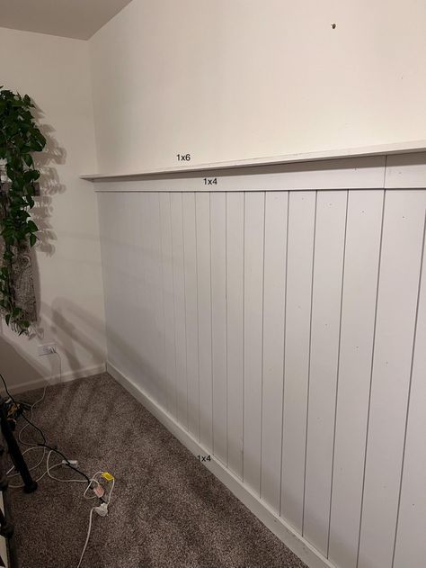 Bedroom Shiplap Wall – Ashley Lyn Home Vertical Shiplap Half Wall With Shelf, Shiplap Wainscoting Bedroom, Half Shiplap Wall Dining Room, Easy Panel Wall, Tongue And Groove Walls Bedroom, Vj Panelling Bedroom Half Wall, Half Shiplap Wall Bedroom, Shiplap Wall With Shelf, Tongue And Groove Accent Wall