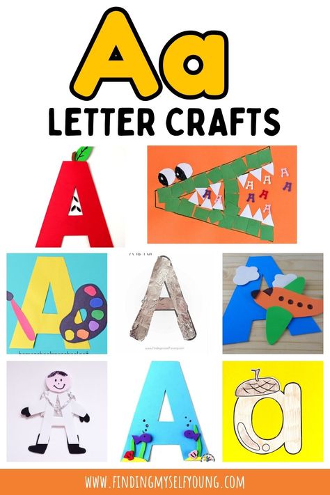 letter A crafts Teaching Letter A Preschool, Letter A Toddler Crafts, Letter A Craft For Preschool, Letter A Art For Toddlers Craft Ideas, Letter A Preschool Crafts, Letter A Games, A Letter Craft, Letter A Art Preschool, Letter A Crafts For Kindergarten