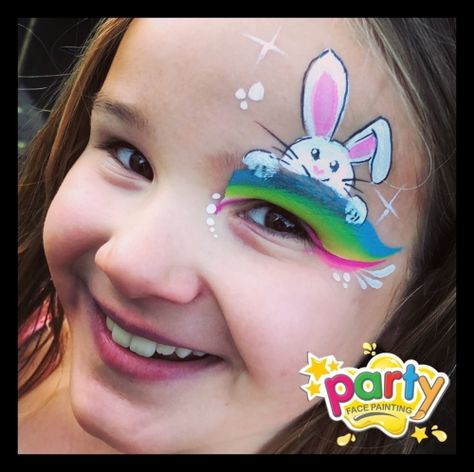 Kids Easter Face Paint, Spring Face Painting, Face Painting Bunny, Easter Face Painting Ideas, Easter Bunny Face Paint, Rabbit Face Paint, Easter Face Painting, Bunny Face Paint, Easter Face Paint