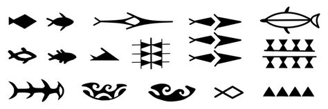 kena tattoo symbol details Maori Fish Tattoo, Polynesian Fish Tattoo, Polynesian Tattoo Symbols, Hawaiian Symbols, Hawaiian Petroglyphs, Bird Symbol, Totem Tattoo, Tattoo Symbols, Fish Symbol