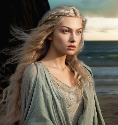 Targaryen Fancast, Naerys Targaryen, Elven Hairstyles, Elven Woman, Lady Godiva, Pale Blonde, Targaryen Aesthetic, Adventure Outfit, Fantasy Dresses