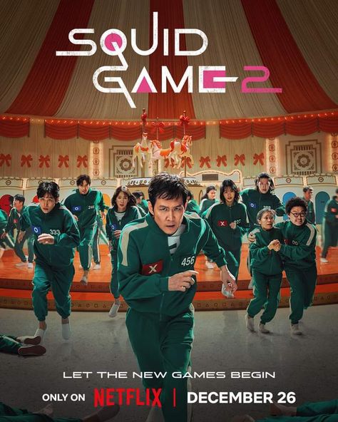 Squid Game Poster, Player 456, Squid Game 2, Squid Game Season 2, Gi Hun, Park Gyu-young, Series Netflix, Seasons Posters, Lee Byung Hun