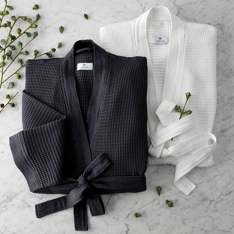 Kiran Robe by Matouk - Matouk Robes - Matouk - Brands Luxury Robes, Waffle Fabric, 자수 디자인, Fine Linens, Waffle Weave, Girl Names, Oversized Fits, Bath Towel, Women's Blazer