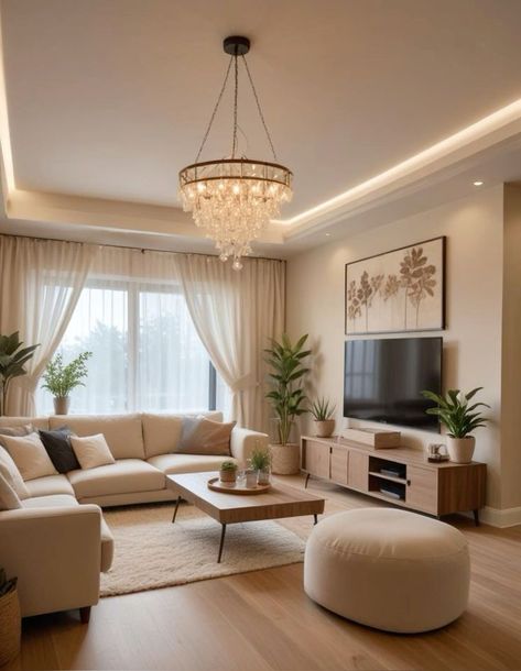 Beige House Aesthetic Living Room, Uni House, Simple Living Room Decor, Classy Living Room, Interior Home Design, Latest Living Room Designs, Interior Design Your Home, Beige Living Rooms, Living Room Decor Inspiration