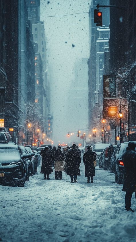 "Snowy #urban #pedestrian: People walking through a snowy #urbanstreet during a #winterstorm, surrounded by parked cars. #snow #city #street #winter #pedestrians #aiart #aiphoto #stockcake ⬇️ Download and 📝 Prompt 👉 https://stockcake.com/i/snowy-city-street_1312059_882028" Urban City Photography People, Landscape Snow Photography, Winter Street Photography, Snowy City, Snow City, City Snow, Architecture Photography Buildings, Snow Photos, Street Image