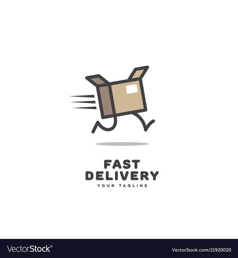 Free Delivery Logo, Free Delivery Design, Fast Delivery Creative Ads, E Commerce Logo Design, Delivery Logo Design, Moving Logo, Delivery Illustration, Box Logo Design, Delivery Logo