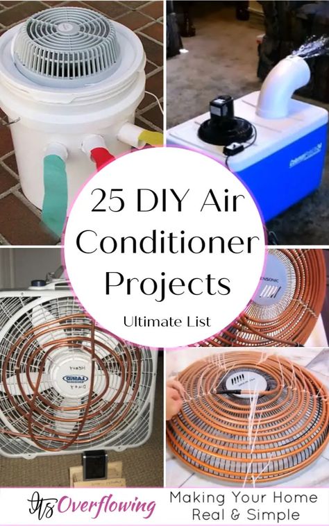 25 Homemade DIY Air Conditioner Projects To Make This Summer Homemade Air Conditioner Diy, Diy Portable Air Conditioner, Diy Air Conditioner With Fan, Air Conditioner Hacks, Diy Ac Unit, Battery Powered Air Conditioner, Bucket Air Conditioner, Homemade Ac, Diy Archery Target