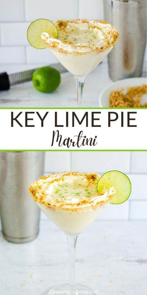 Key Lime Drink, Key Lime Cocktail, Key Lime Margarita Recipe, Key Lime Rum Drinks, Key Lime Drinks Cocktails, Keylime Martini Recipe, Key Lime Pie Margarita, Dessert Martini Recipes, Key Lime Martini Recipe