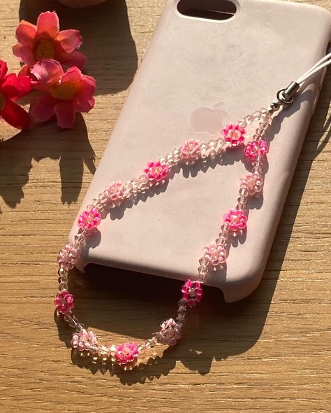 I’ve just relisted my pink beaded flower strap 🌸 there’s a slight change to the beads, they’re now even pinker 😃🩷 #beadedphonestrap #beadedflower #phonebeads #pinkpinkpink Beaded Flowers, Friendship Bracelets, Beaded Jewelry, Beads, Pink, Flowers