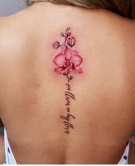 Orchid Tattoos, Mother Tattoo, Realistic Flower Tattoo, Watercolor Tattoo Ideas, Feminine Skull Tattoos, Flower Tattoo Ideas, Orchid Tattoo, Flower Tattoo Back, Tattoos For Women Flowers