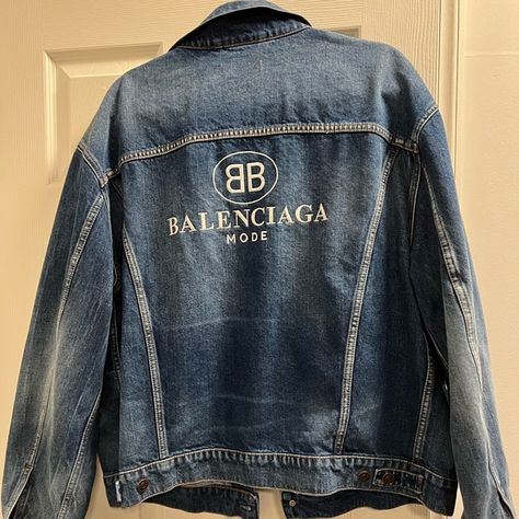 Authentic Balenciaga Mens Denim Jacket Balenciaga Denim Jacket, Mens Denim Jacket, Balenciaga Jacket, Jean Jacket Men, Fall Clothing, Balenciaga Mens, Denim Jacket Men, Mens Denim, Jean Jacket