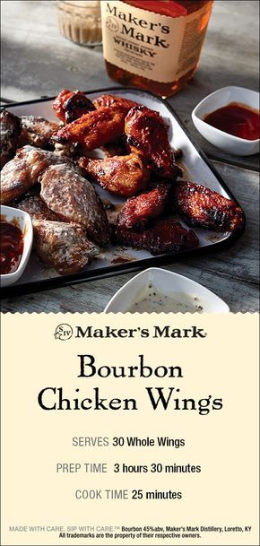 Whiskey Black Pepper Wings, Bourbon Recipes Food, Bourbon Wings Recipe, Bourbon Chicken Wings Recipe, Bourbon Chicken Wings, Wing Sauce Recipes, Wing Recipe, Bourbon Recipes, Bourbon Chicken