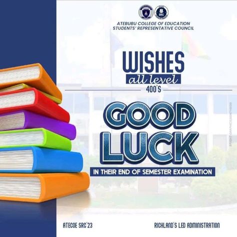 #flyer #flyerdesign #flyerdesigner #graphicdesign #graphicdesigner #goodluck Good Luck Pubmats, Exam Poster Design, Exam Template, Good Luck For Exams, Report Covers, Final Examination, Good Luck Wishes, Admissions Poster, Annual Report Covers